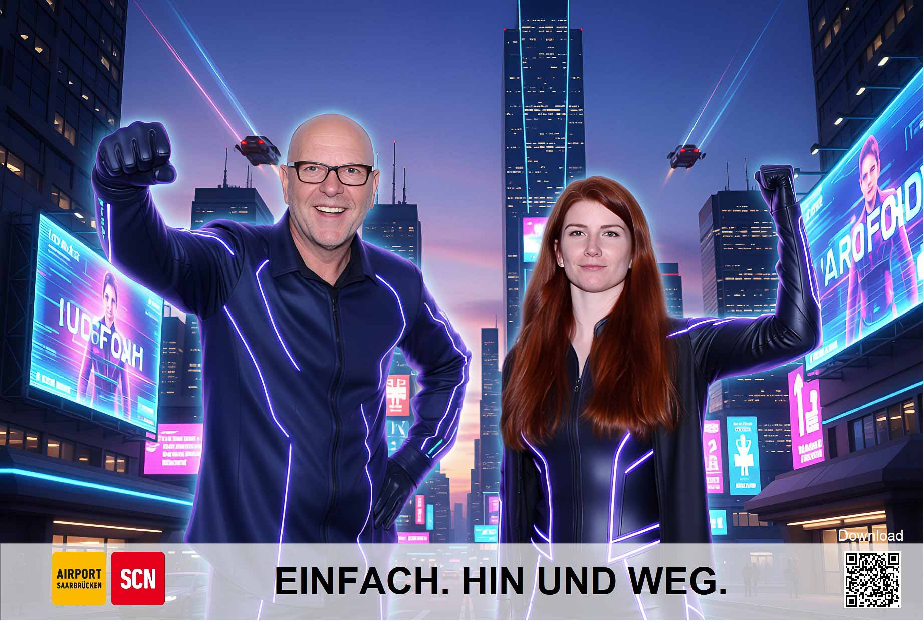 KI-Fotobox-Druck Flughafen Saarbrücken — Sonnenuntergangs-Motto am Meer mit Segelschiff